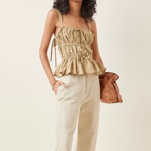 Ulla Johnson Cotton Ruched Top sz 4